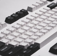 Load image into Gallery viewer, Noir Black and White Keycaps (153 Key Set)
