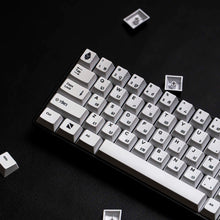Load image into Gallery viewer, Noir Javanese Roots White Keycaps Set - PBT Dye Sub Cherry Profile
