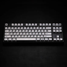 Load image into Gallery viewer, Noir Javanese Roots White Keycaps Set - PBT Dye Sub Cherry Profile
