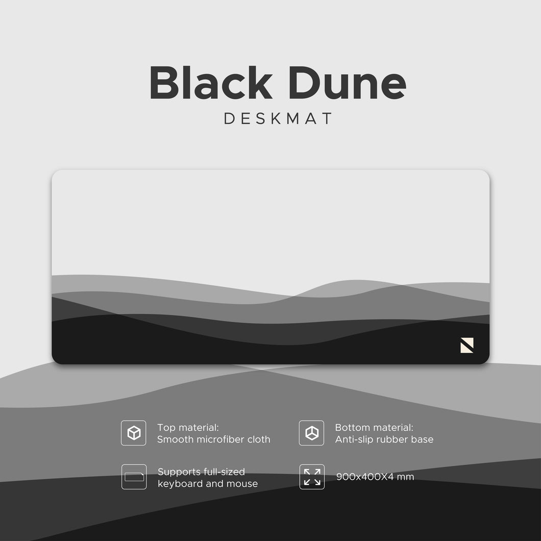 Noir Black Dune Deskmat