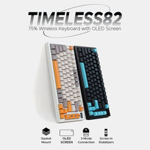 Load image into Gallery viewer, Noir Timeless82 75% Wireless OLED Mechanical Keyboard Gasket Mount PBT
