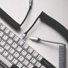 Load image into Gallery viewer, Noir Type-C Coiled Cable YC8 Aviator

