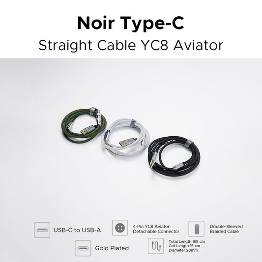 Noir Type-C Straight Cable YC8 Aviator